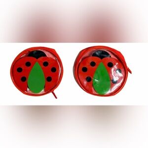 Clinique Red and Green Ladybug Coin Pouches (Set of 2)